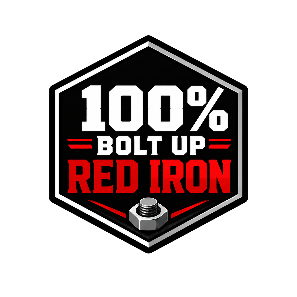 100% Bolt Up Red Iron
